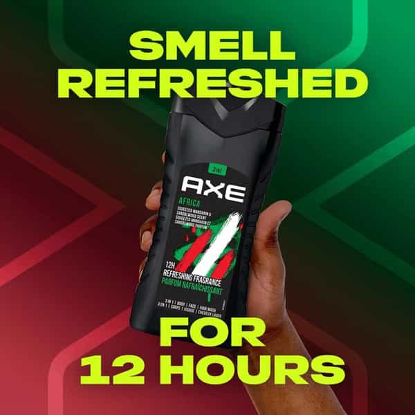Axe Africa 3 In 1 Body | Face & Hair Wash For Men | Long-Lasting Fragrance | 250Ml