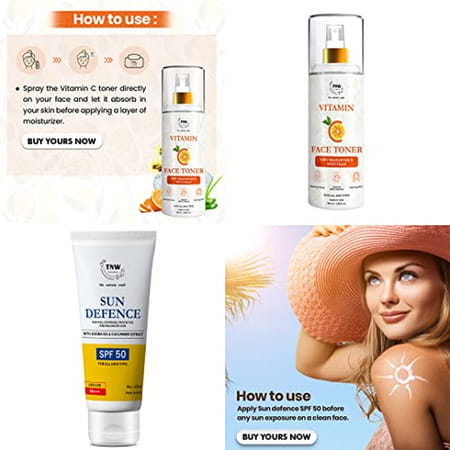 Tnw-The Natural Wash Vitamin C Face Toner & Sun Defense Cream |