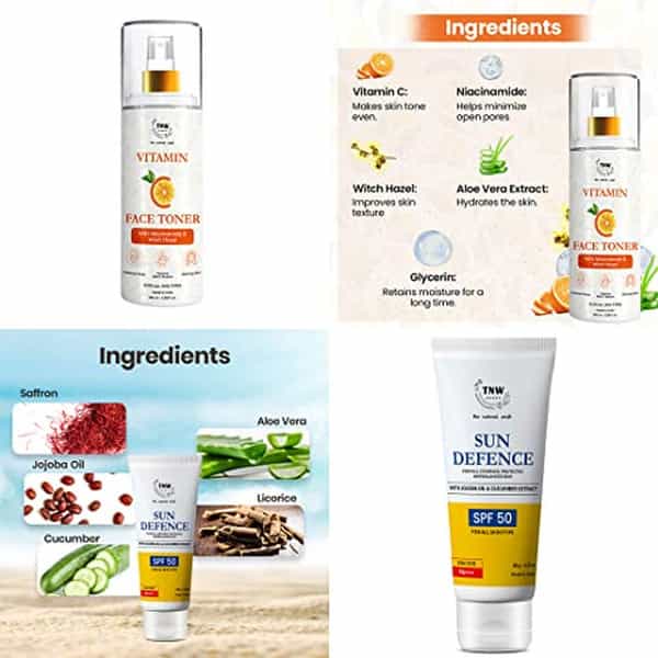 Tnw The Natural Wash Vitamin C Face Toner & Sun Defense Cream |