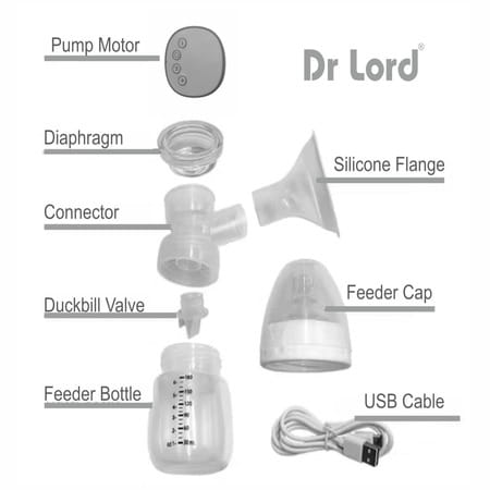 Dr Lord Handheld Portable Electic Breast Pump With Carry Bag