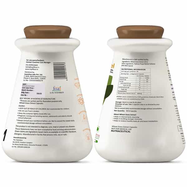 Myfitfuel Wheat Grass Extract (10:1 | 500Mg)- 90 Capsules