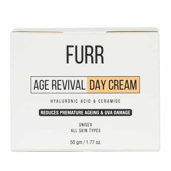 Furr Age Revival Day Cream | Reduces Premature Ageing | Hyaluronic Acid & Ceramide Cream | 50Gm