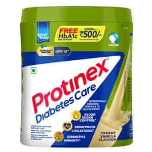 Protinex Diabetes Care Creamy Vanilla Flavour (With Free Hba1c Test At Home) Jar 400 Gm