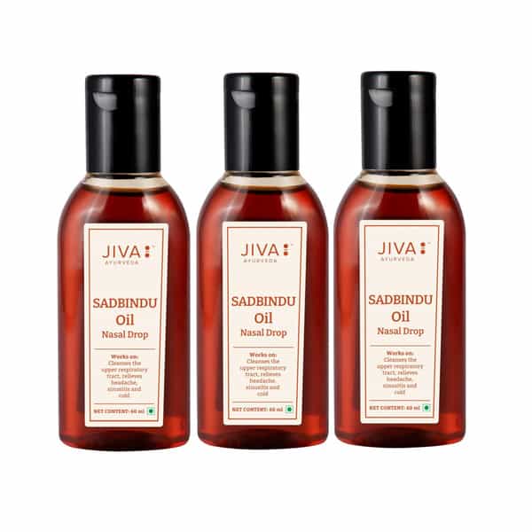 Jiva Sadbindu Oil| Effective Nasal Drop | For Healthy Nose - 60Ml (Pack Of 3)