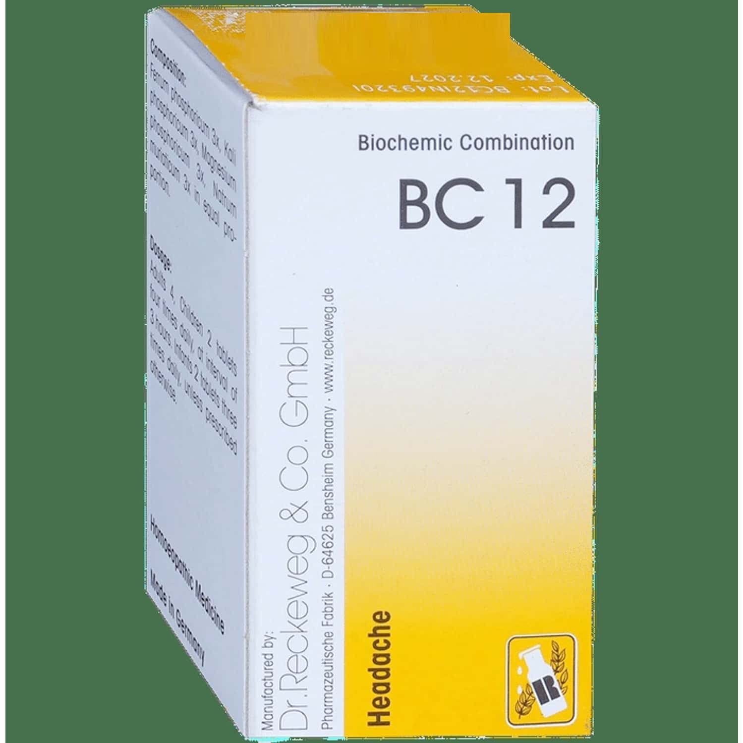Dr. Reckeweg Bio Combination 12 (bc 12) Tablet 20 No's