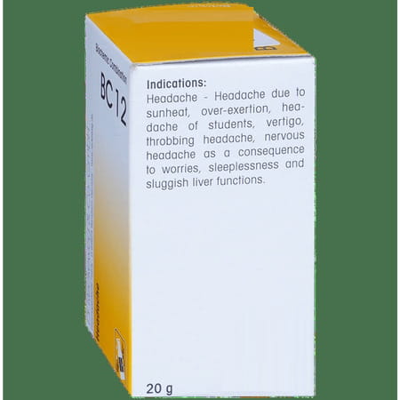 Dr. Reckeweg Bio Combination 12 (Bc 12) Tablet 20 No'S