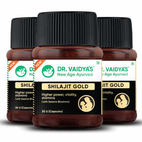 Dr. Vaidya's Shilajit Gold -30 Capsules - Pack Of 3