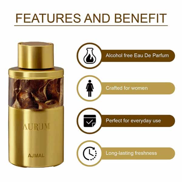Ajmal Aurum Cp Attar 10Ml For Women And Aura Cp Attar 10Ml For Unisex
