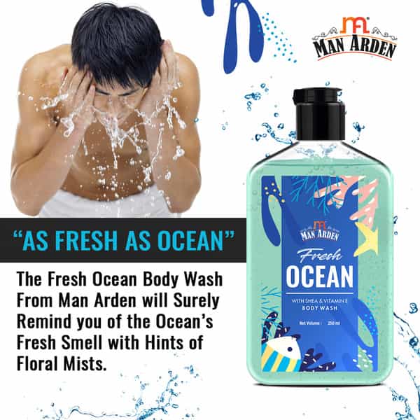 Man Arden Fresh Ocean Luxury Body Wash Infused With Shea Butter & Vitamin E 250Ml