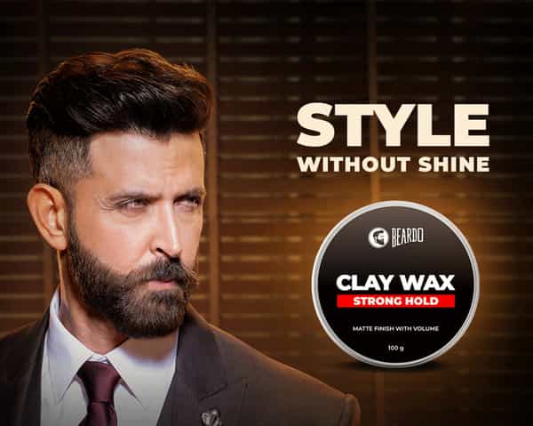 Beardo Hair Clay Wax - Strong Hold For Men - 100 Gm