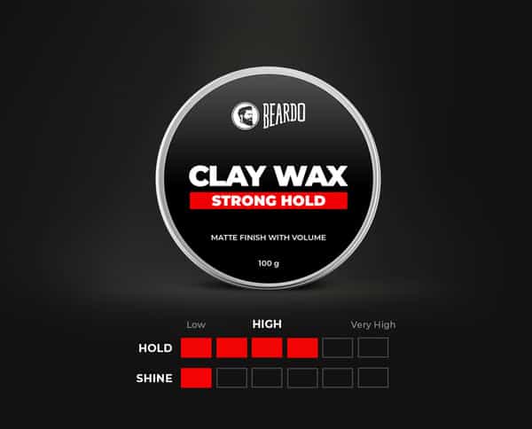 Beardo Hair Clay Wax - Strong Hold For Men - 100 Gm