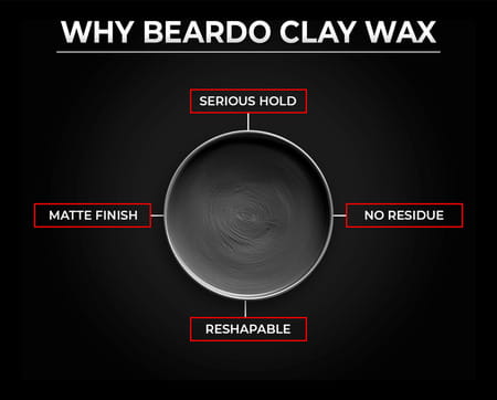 Beardo Hair Clay Wax - Strong Hold For Men - 100 Gm