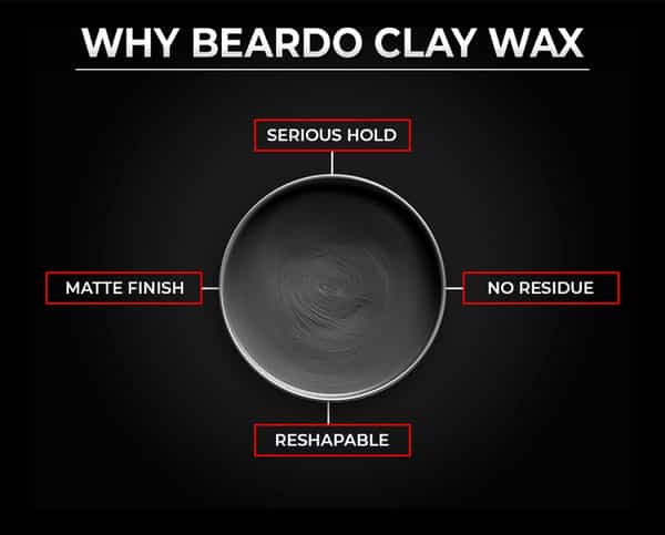 Beardo Hair Clay Wax - Strong Hold For Men - 100 Gm