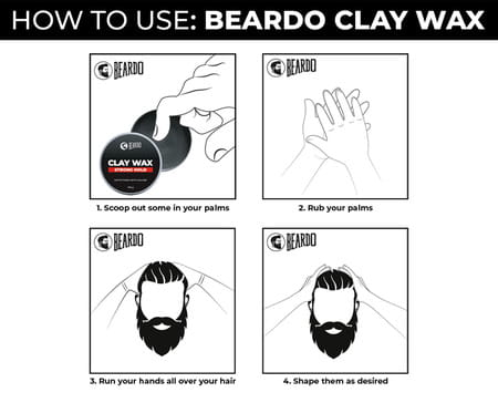 Beardo Hair Clay Wax - Strong Hold For Men - 100 Gm