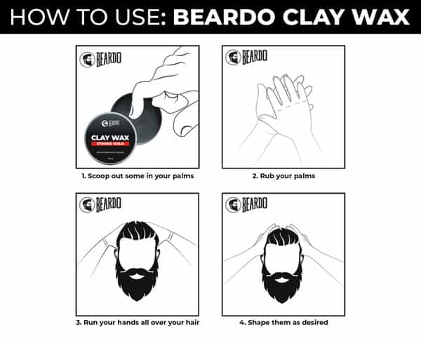 Beardo Hair Clay Wax - Strong Hold For Men - 100 Gm