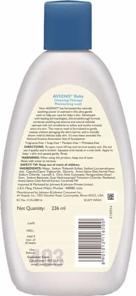 Aveeno Baby Cleansing Therapy Moisturising Wash - 236 Ml