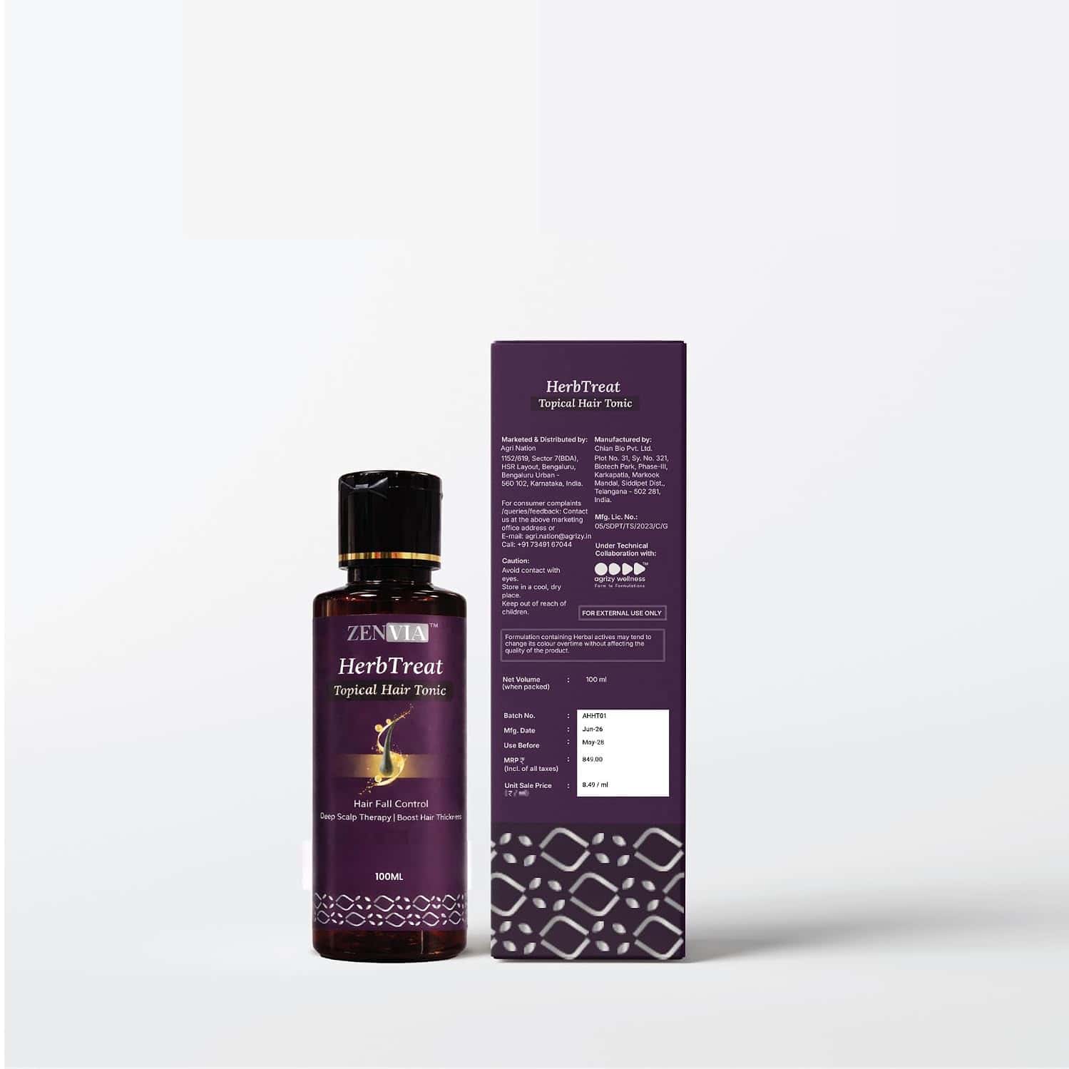 Zenvia Herbtreat Topical Hair Tonic 100 Ml