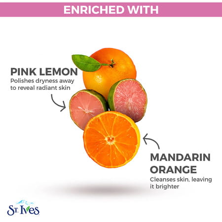 St Ives Radiant Skin Pink Lemon & Mandarin Orange Scrub - 170gm