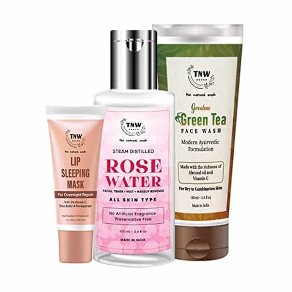 Tnw The Natural Wash Combo With Green Tea Face Wash | Steam Distilled Rose Water