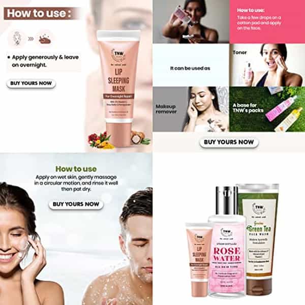 Tnw The Natural Wash Combo With Green Tea Face Wash | Steam Distilled Rose Water
