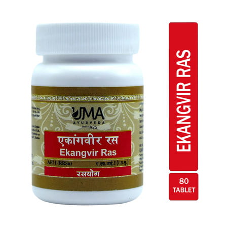 Uma Ayurveda Ekangvir Ras Ayurvedic Tablets 80 Tab