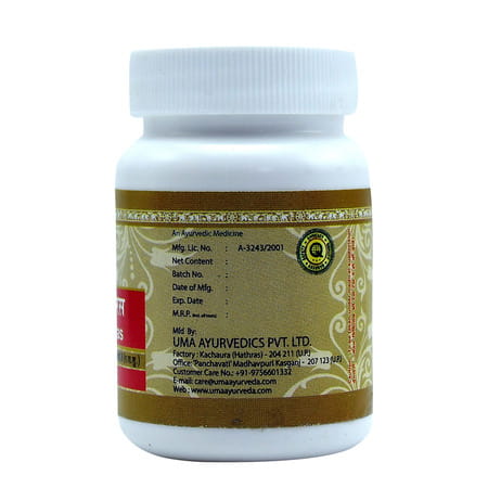 Uma Ayurveda Ekangvir Ras Ayurvedic Tablets 80 Tab
