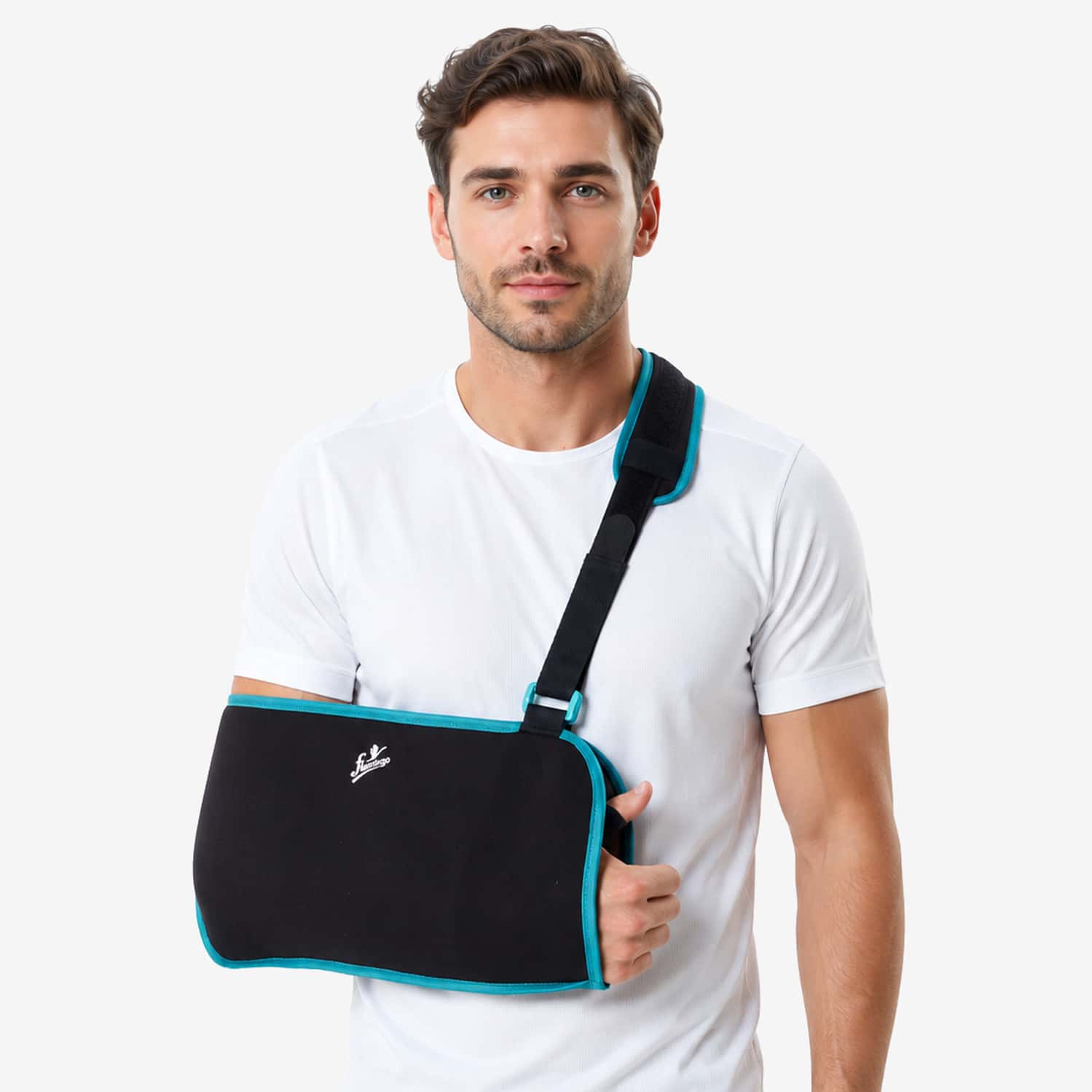 Flamingo Arm Sling|Shoulder Injury Wrist & Elbow Surgery | Adjustable Strap (L) Hand Support (Beige)