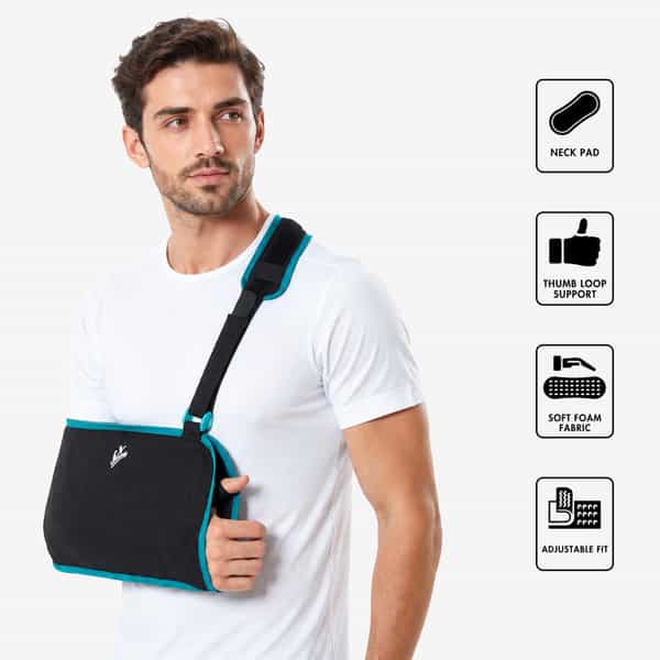 Flamingo Arm Sling|Shoulder Injury Wrist & Elbow Surgery | Adjustable Strap (L) Hand Support (Beige)