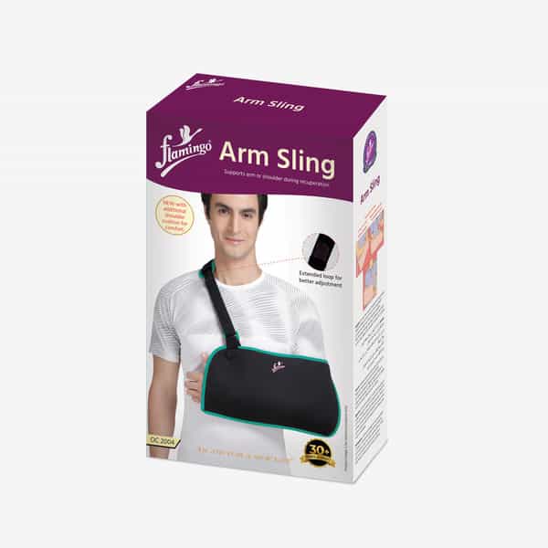 Flamingo Arm Sling|Shoulder Injury Wrist & Elbow Surgery | Adjustable Strap (L) Hand Support (Beige)