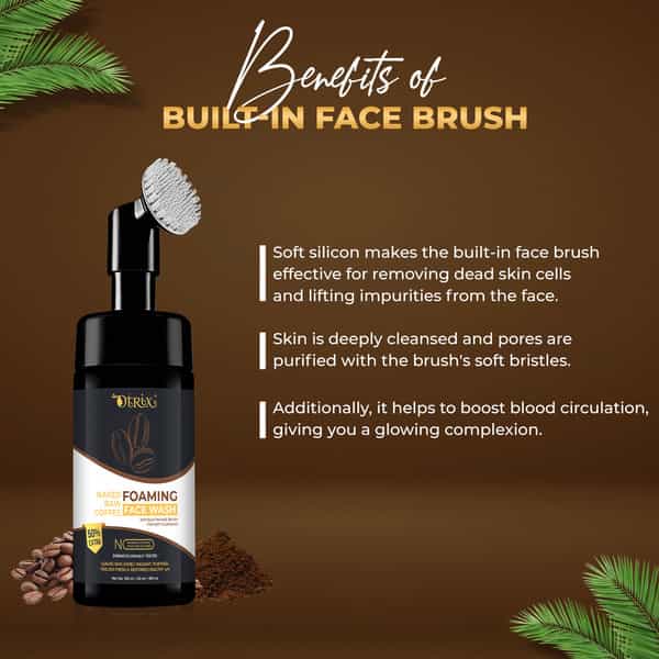 Otrix Naked Raw Coffee Foaming Face Wash With Built-In Face Brush