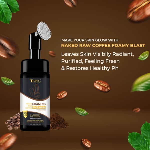 Otrix Naked Raw Coffee Foaming Face Wash With Built-In Face Brush