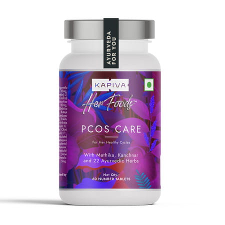 Kapiva Pcos Care Tablets - For Healthy Cycles | Manages Pcos In 3 Months | 60 Caps