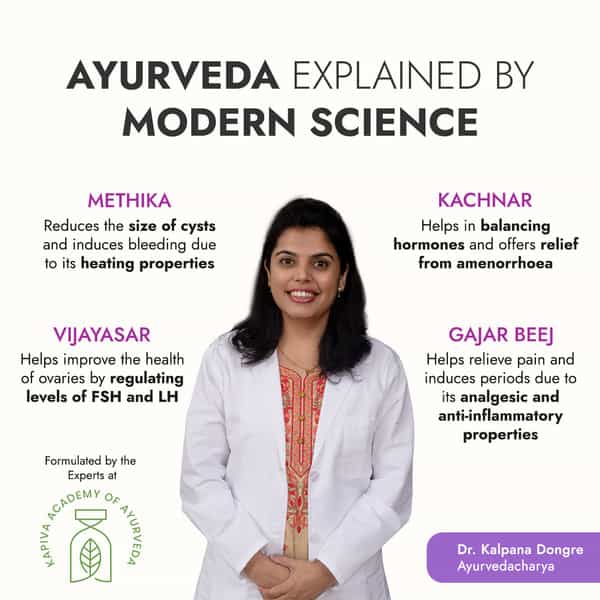 Kapiva Pcos Care Tablets - For Healthy Cycles | Manages Pcos In 3 Months | 60 Caps