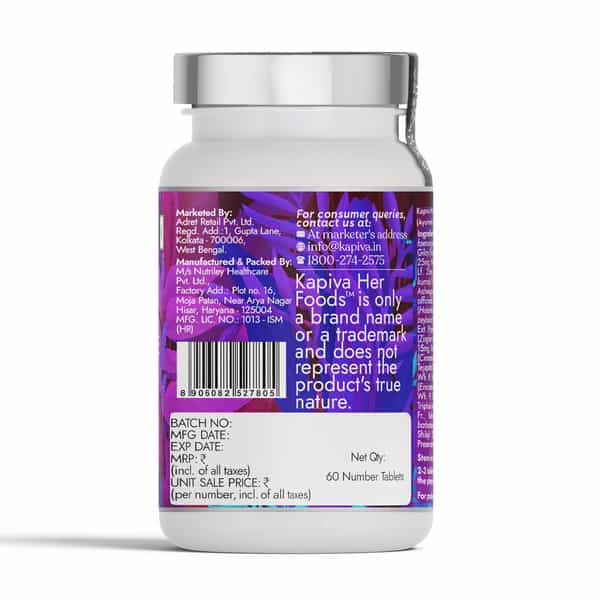 Kapiva Pcos Care Tablets - For Healthy Cycles | Manages Pcos In 3 Months | 60 Caps