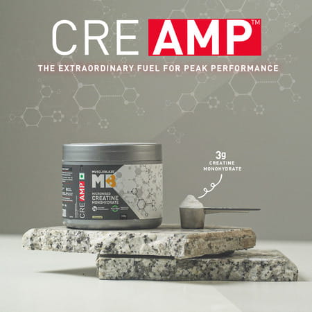 Muscleblaze Biozyme Performance Whey (Rich Chocolate | 4kg) & Creatine Monohydrate Creamp (100g)