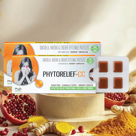 Phytorelief-Cc - Natural Immunity Booster Fights Viral Cough | Cold And Sore Throat - Pack Of 2