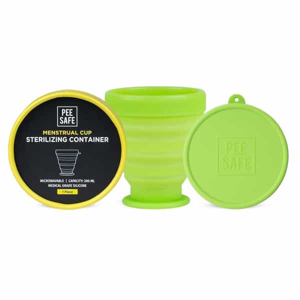 Peesafe Menstrual Cup Sterilizing Container (Pack Of 1N) | Green Menstrual Cup Cleaner