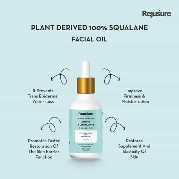 Rejusure 100% Plant Derived Pure Squalane Lightweight Face Oil - 30 Ml