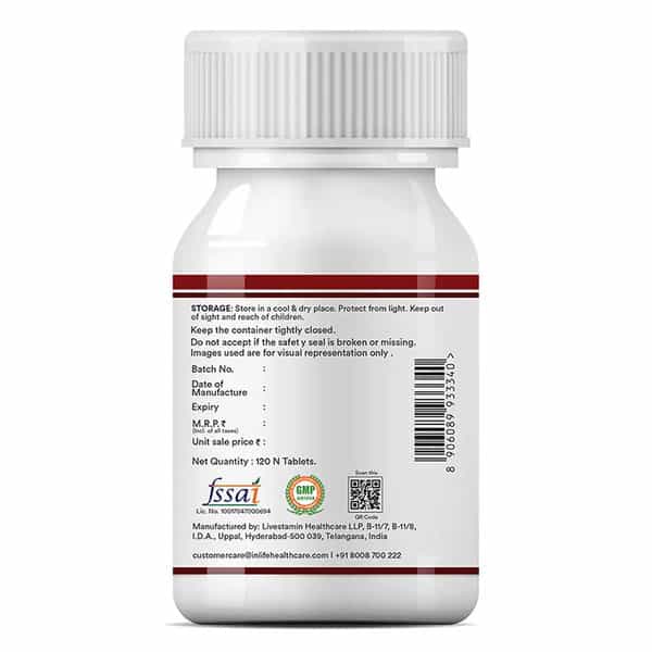 Inlife Vitamin B12 With Alpha Lipoic Acid Energy Nerve Support - 120 Tablets