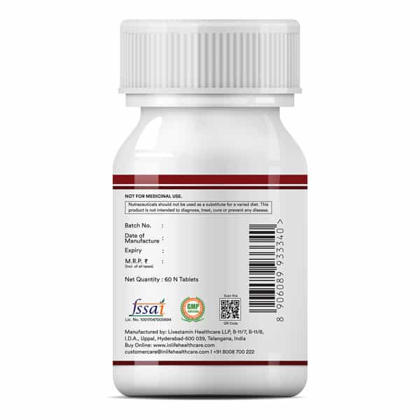 Inlife Vitamin B12 With Alpha Lipoic Acid | Folic Acid | Inositol | B1 | B5 & B6 - 120 Tablets