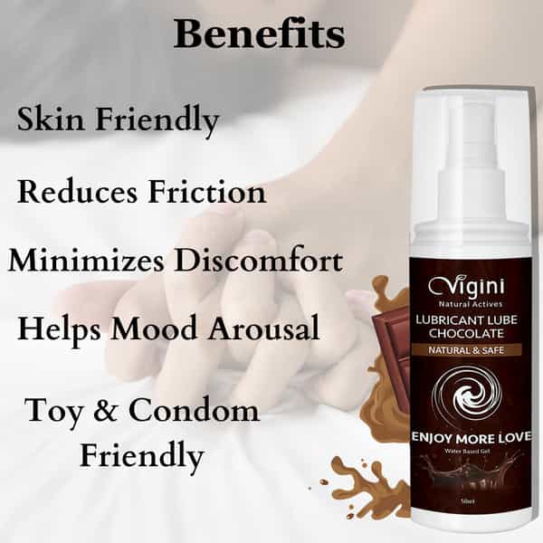 Vigini Intimate Chocolate Sexual Lubricant Personal Lube Non-Sticky Water Based Long Lasting Gel