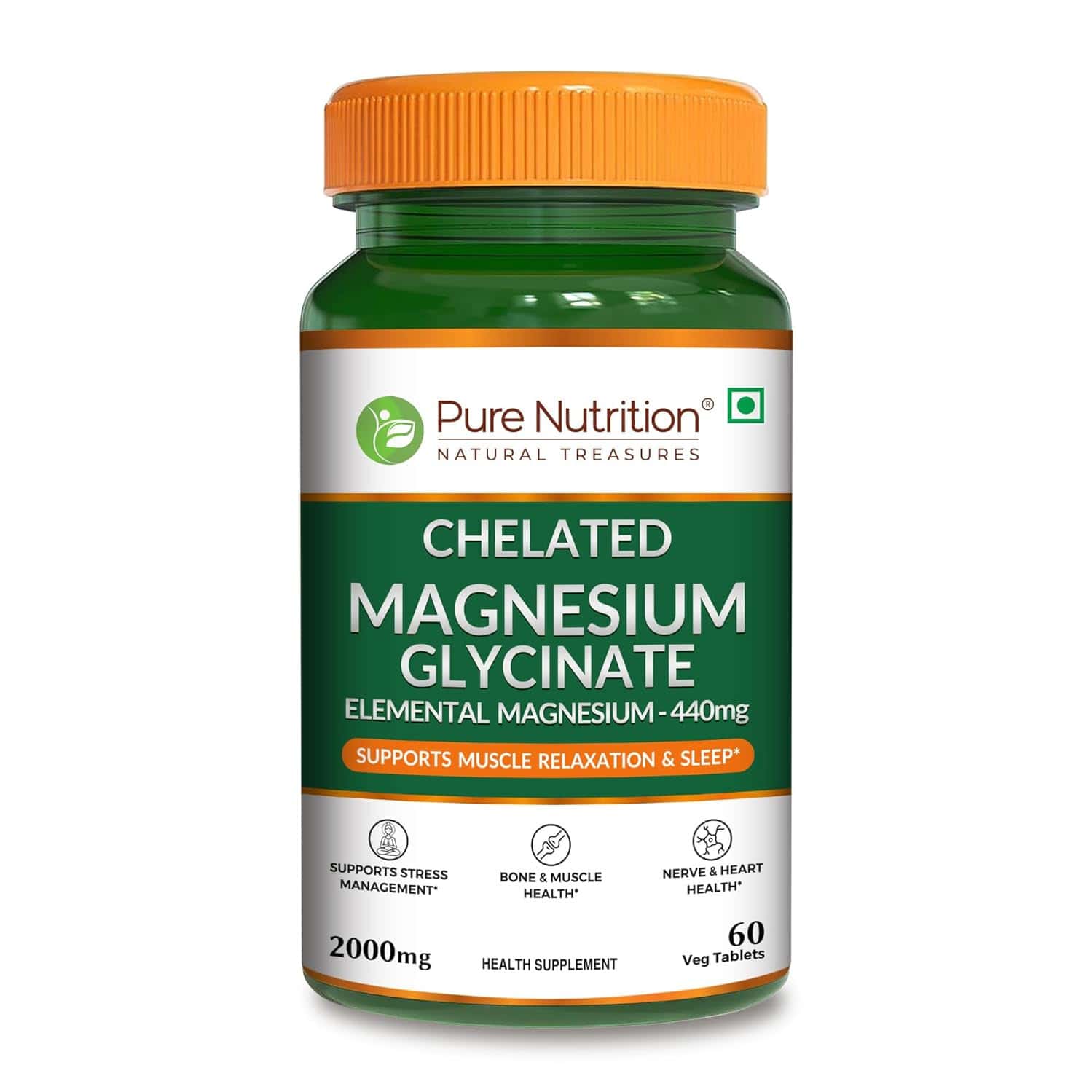Pure Nutrition Chelated Magnesium Glycinate 2000mg - 60 Tablets