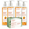 Jiva Papaya Shampoo - 200ml (Pack Of 4) With Neem Soap 100gm Free - Nourishes Hair Roots