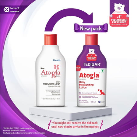 Tedibar Atogla Baby Lotion 200 Ml | Allantoin | Hypoallergenic | Dermatologically Tested