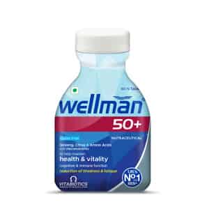 Wellman Multivitamin 50+ Tablets Support Reduction Of Tiredness And Fatigue 60 No's