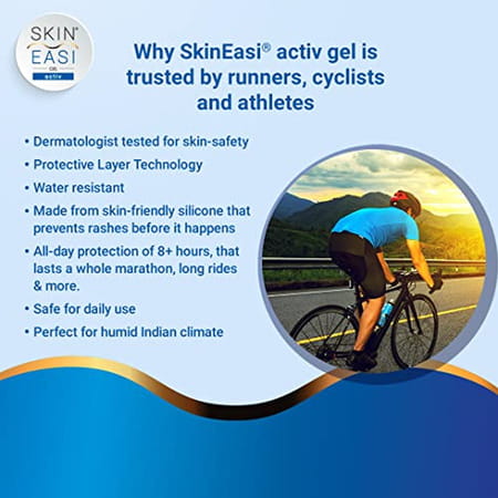 Skineasi Activ Anti-Chafing Silicone Gel| Avoids Chafing | Blisters & Rashes | 20gm
