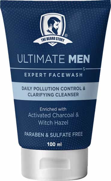 The Beard Story Ultimate Men Expert Face Wash | Activated Charcoal Deep Cleansing Non-Drying 100G