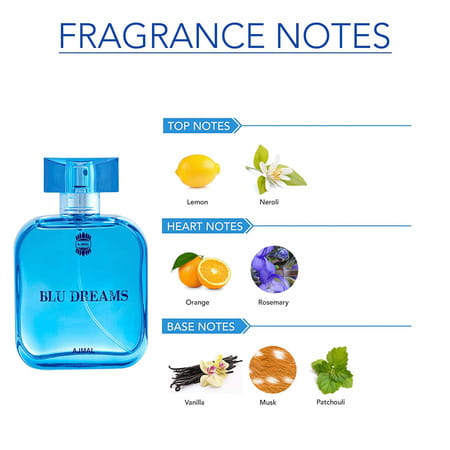 Ajmal Wisal Dhahab Eau De Parfum 50ml Perfume For Men And Blu Eau De Parfum 90ml Perfume For Men