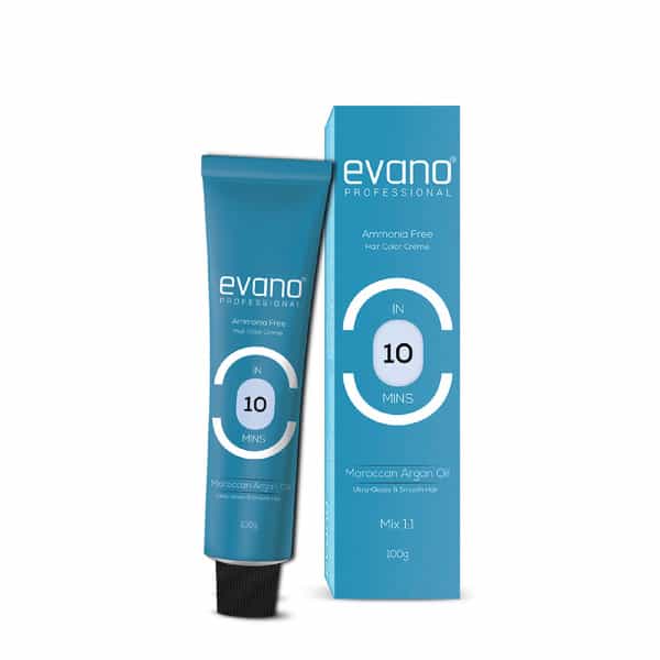 Evano Professional Creme Hair Colour Dark Brown 100G | Ammonia Free | 100% Grey Coverage In 10 Min
