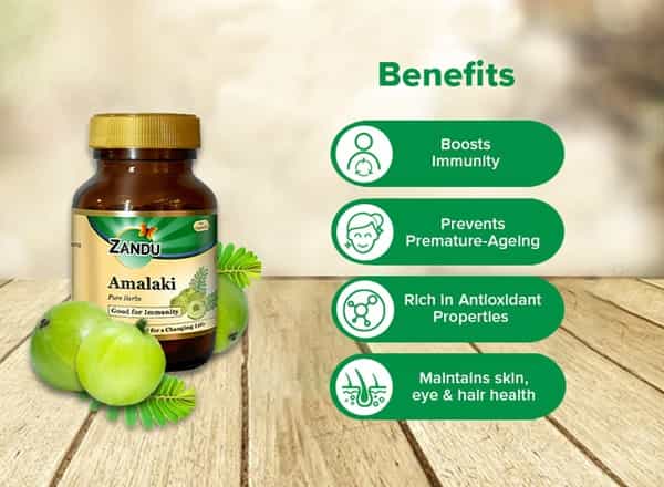 Zandu Amalaki Ayurvedic Veg Capsules Bottle Of 60
